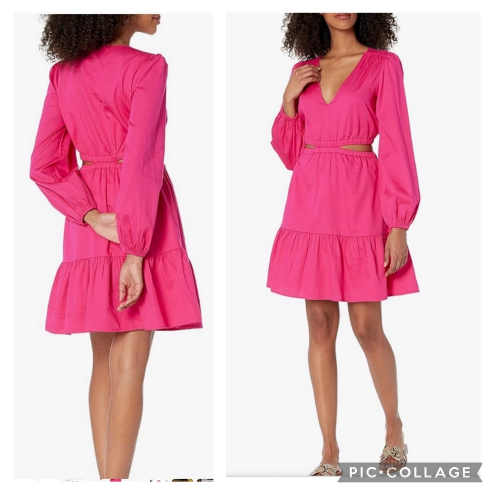 NEW THE DROP SITA HIP CUT OUT COTTON SATEEN DRESS